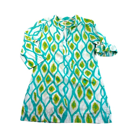 Hatley Womens Swim Cover Up Tunic Dress Ikat Sz M Beach Resort Vacation - Picture 4 of 7